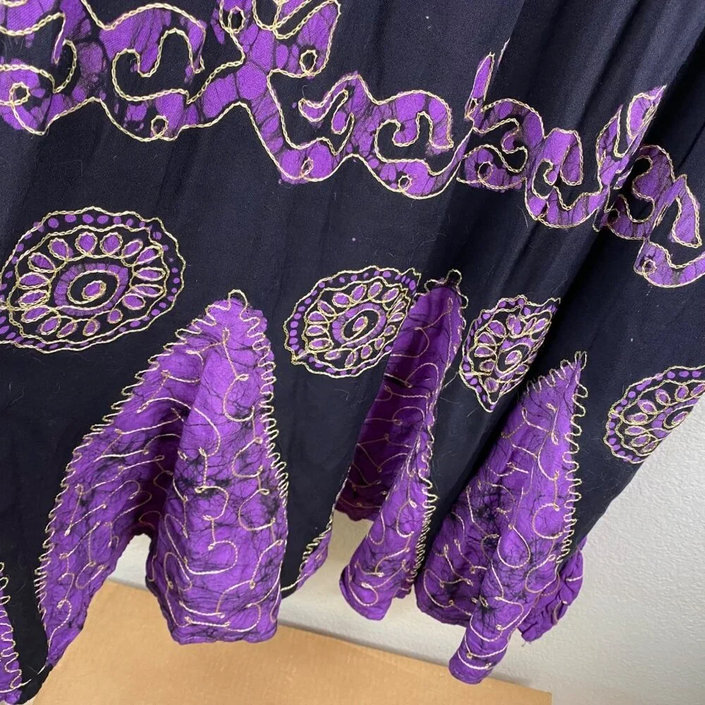 Advanced Apparel Dress Women's Sleeveless Smocked Purple Free Size Boho Fairy